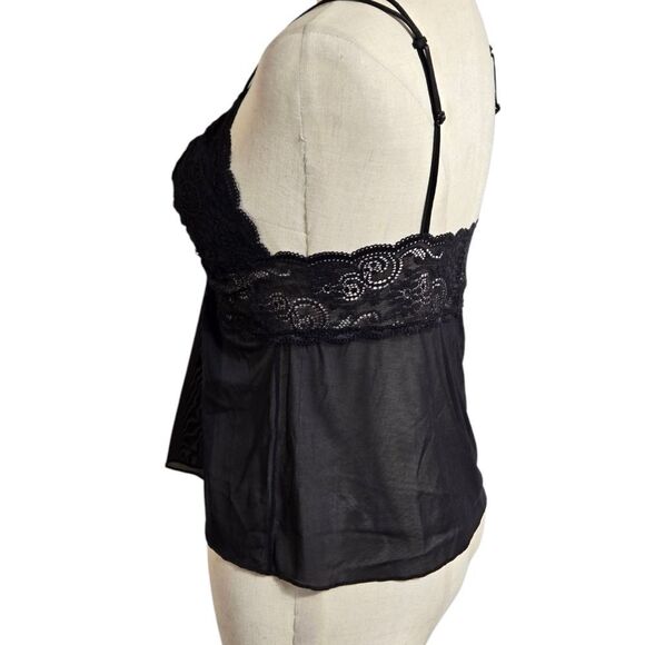 Vassarette Black Lace Camisole Top XL - Picture 5 of 6